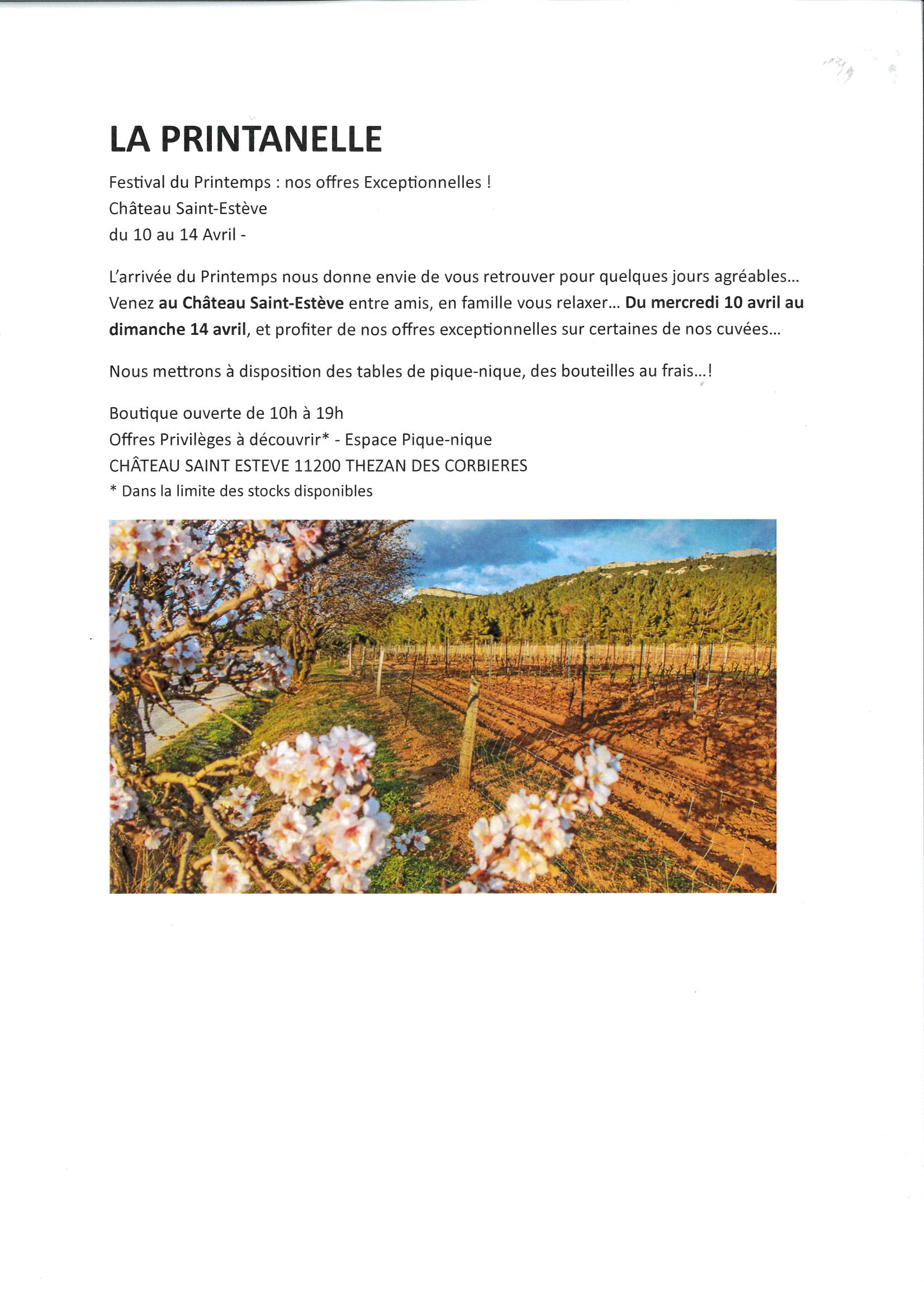 CHATEAU SAINT ESTEVE